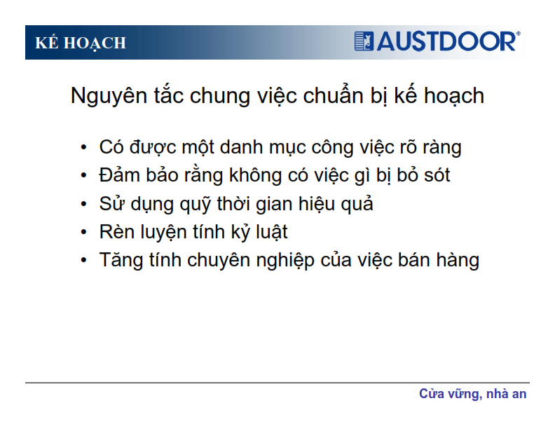 Kỹ năng bán hàng cửa cuốn austdoor