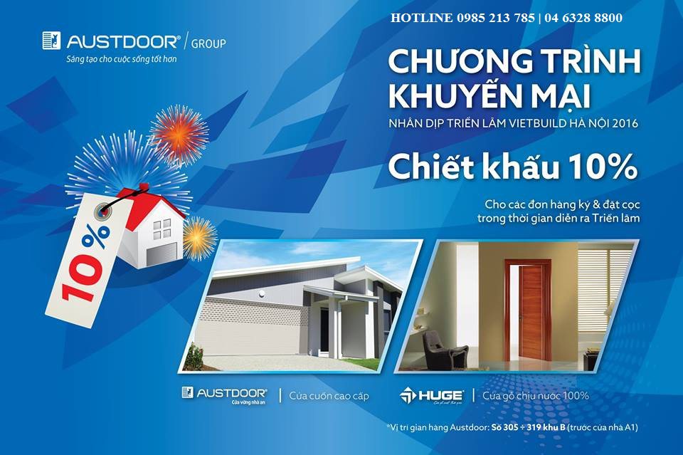 Tập Đoàn Austdoor với triển lãm Vietbuild Hà Nội lần I năm 2016, austdoor, cửa cuốn austdoor, cua cuon austdoor, cua cuon, cửa cuốn